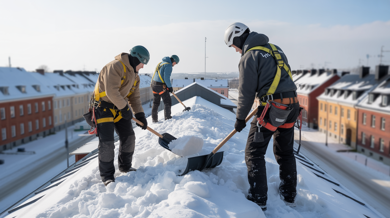 snoskottning snorojning tak