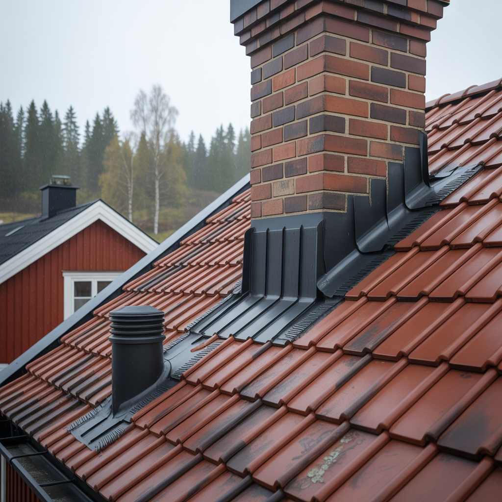 skorstensbeslag och takgenomforingar felsokning och tatning