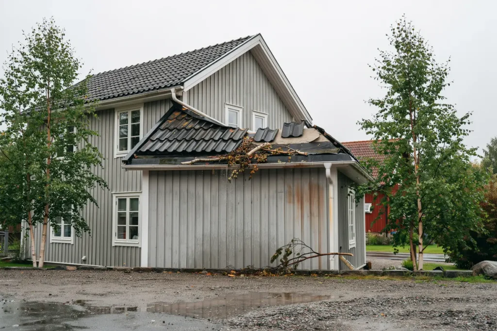 l ckande tak efter storm s g r du en snabb skadebed mning innan du ringer takl ggare